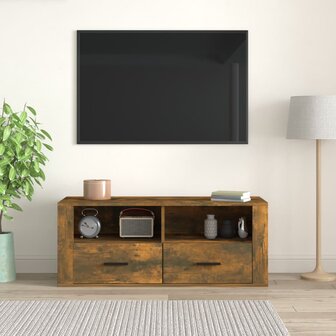 Tv-meubel 100x35x40 cm bewerkt hout gerookt eikenkleurig 3