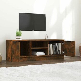 Tv-meubel 102x35x36,5 cm bewerkt hout gerookt eikenkleurig 6