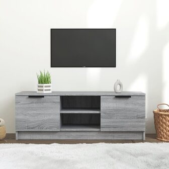 Tv-meubel 102x35x36,5 cm bewerkt hout grijs sonoma eikenkleurig 1