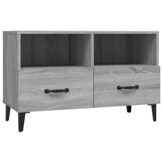 Tv-meubel 80x36x50 cm bewerkt hout grijs sonoma eikenkleurig 2