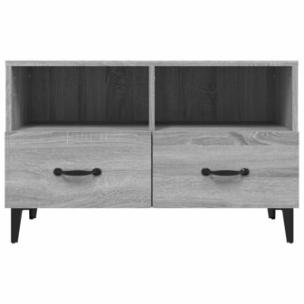 Tv-meubel 80x36x50 cm bewerkt hout grijs sonoma eikenkleurig 6