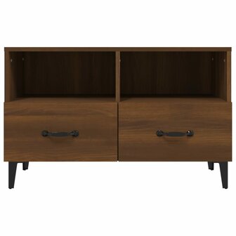 Tv-meubel 80x36x50 cm bewerkt hout bruin eikenkleur 6