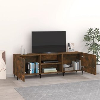 Tv-meubel 150x30x50 cm bewerkt hout gerookt eikenkleurig 3