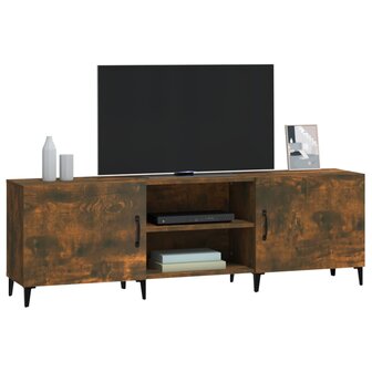 Tv-meubel 150x30x50 cm bewerkt hout gerookt eikenkleurig 4