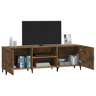 Tv-meubel 150x30x50 cm bewerkt hout gerookt eikenkleurig 5