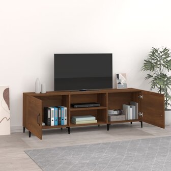 Tv-meubel 150x30x50 cm bewerkt hout bruin eikenkleur 3