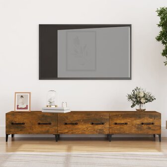 Tv-meubel 150x34,5x30 cm bewerkt hout gerookt eikenkleurig 1