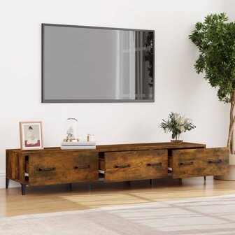 Tv-meubel 150x34,5x30 cm bewerkt hout gerookt eikenkleurig 3