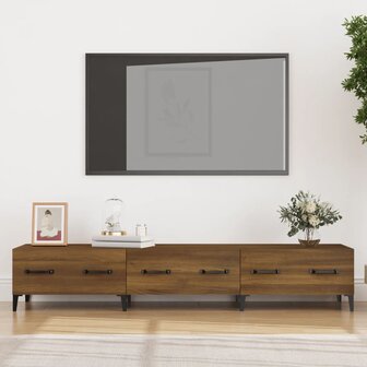 Tv-meubel 150x34,5x30 cm bewerkt hout bruin eikenkleur 1