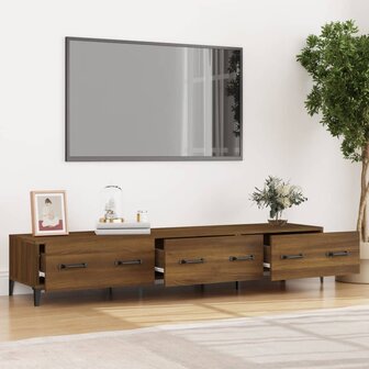 Tv-meubel 150x34,5x30 cm bewerkt hout bruin eikenkleur 3