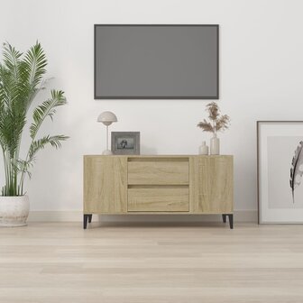 Tv-meubel 102x44,5x50 cm bewerkt hout sonoma eikenkleurig 3