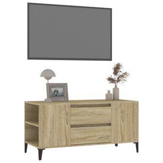 Tv-meubel 102x44,5x50 cm bewerkt hout sonoma eikenkleurig 4