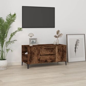 Tv-meubel 102x44,5x50 cm bewerkt hout gerookt eikenkleurig 1