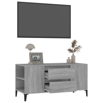 Tv-meubel 102x44,5x50 cm bewerkt hout grijs sonoma eikenkleurig 5