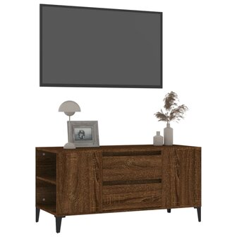 Tv-meubel 102x44,5x50 cm bewerkt hout bruin eikenkleur 4