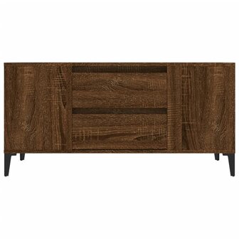 Tv-meubel 102x44,5x50 cm bewerkt hout bruin eikenkleur 6