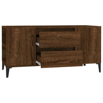 Tv-meubel 102x44,5x50 cm bewerkt hout bruin eikenkleur 7