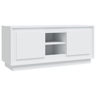 Tv-meubel 102x35x45 cm bewerkt hout wit 2