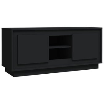 Tv-meubel 102x35x45 cm bewerkt hout zwart 2