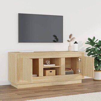 Tv-meubel 102x35x45 cm bewerkt hout sonoma eikenkleurig 3