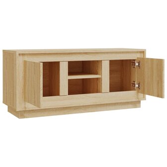 Tv-meubel 102x35x45 cm bewerkt hout sonoma eikenkleurig 7