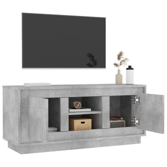 Tv-meubel 102x35x45 cm bewerkt hout betongrijs 5