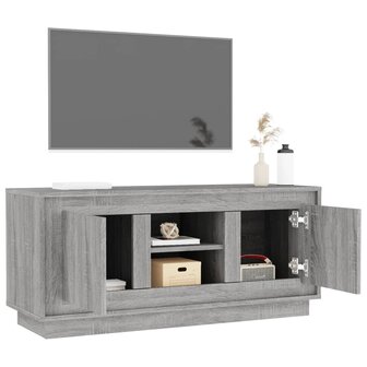 Tv-meubel 102x35x45 cm bewerkt hout grijs sonoma eikenkleurig 5