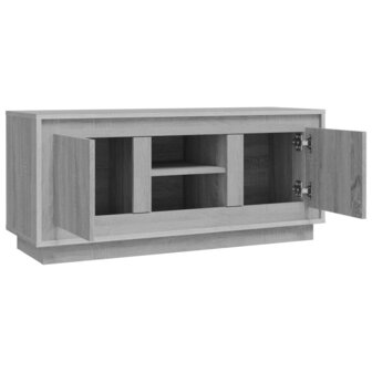 Tv-meubel 102x35x45 cm bewerkt hout grijs sonoma eikenkleurig 7