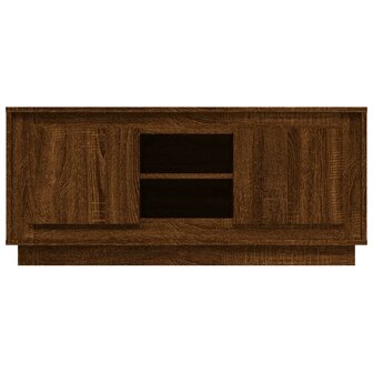 Tv-meubel 102x35x45 cm bewerkt hout bruin eikenkleur 6