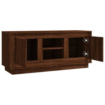 Tv-meubel 102x35x45 cm bewerkt hout bruin eikenkleur 7