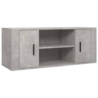 Tv-meubel 100x35x40 cm bewerkt hout betongrijs 2