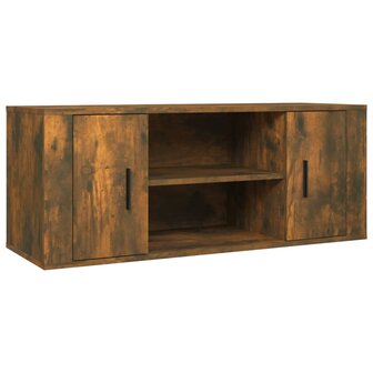 Tv-meubel 100x35x40 cm bewerkt hout gerookt eikenkleurig 2