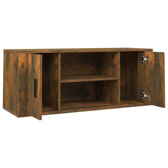 Tv-meubel 100x35x40 cm bewerkt hout gerookt eikenkleurig 6