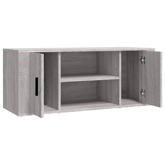 Tv-meubel 100x35x40 cm bewerkt hout grijs sonoma eikenkleurig 6