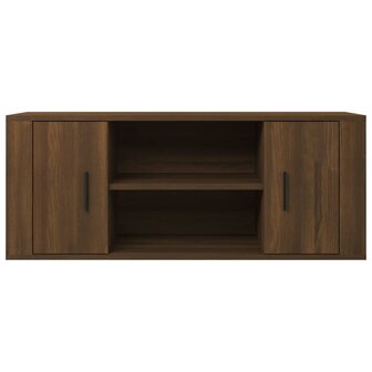 Tv-meubel 100x35x40 cm bewerkt hout bruin eikenkleur 5