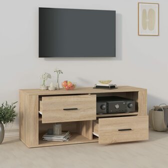 Tv-meubel 100x35x40 cm bewerkt hout sonoma eikenkleurig 3