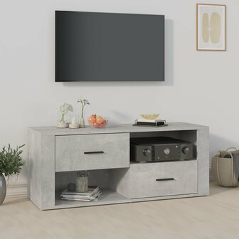 Tv-meubel 100x35x40 cm bewerkt hout betongrijs 1