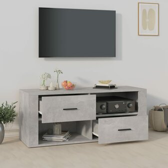 Tv-meubel 100x35x40 cm bewerkt hout betongrijs 3