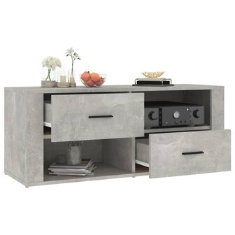 Tv-meubel 100x35x40 cm bewerkt hout betongrijs 5