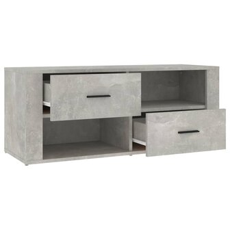 Tv-meubel 100x35x40 cm bewerkt hout betongrijs 7