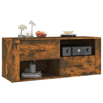 Tv-meubel 100x35x40 cm bewerkt hout gerookt eikenkleurig 4