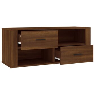 Tv-meubel 100x35x40 cm bewerkt hout bruin eikenkleur 7