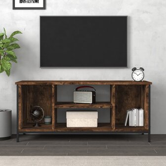 Tv-meubel 102x35x45 cm bewerkt hout gerookt eikenkleurig 3