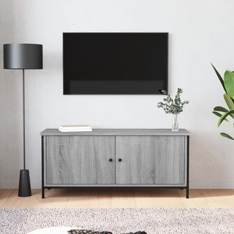 Tv-meubel 102x35x45 cm bewerkt hout grijs sonoma eikenkleurig 1