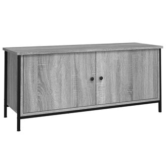 Tv-meubel 102x35x45 cm bewerkt hout grijs sonoma eikenkleurig 2