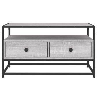 Tv-meubel 80x35x45 cm bewerkt hout grijs sonoma eikenkleurig 6