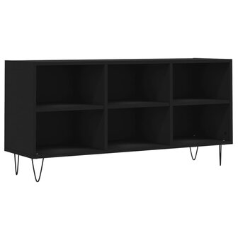 Tv-meubel 103,5x30x50 cm bewerkt hout zwart 2