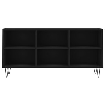 Tv-meubel 103,5x30x50 cm bewerkt hout zwart 4