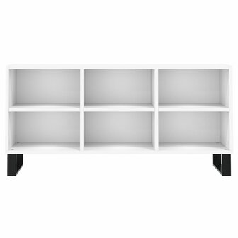 Tv-meubel 103,5x30x50 cm bewerkt hout wit 4