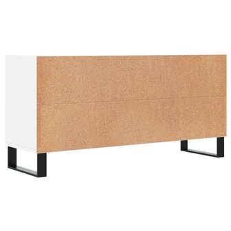 Tv-meubel 103,5x30x50 cm bewerkt hout wit 6